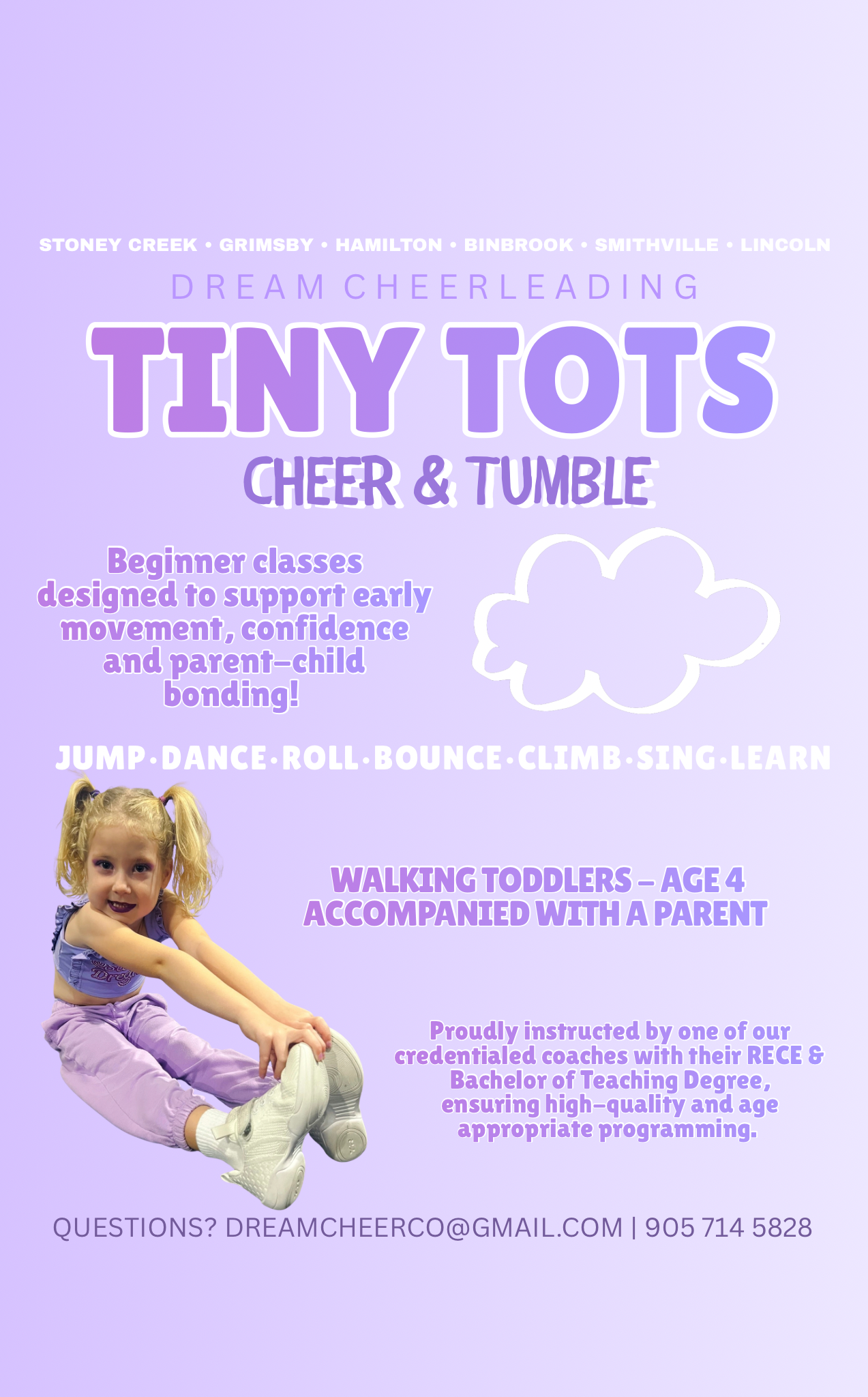 Sunday Tiny Tots- Ages 15 months-4T Winter Term